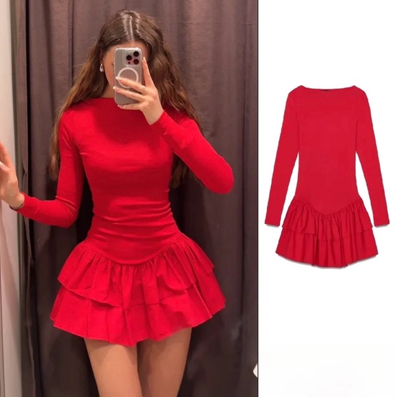 Zara Dresses & Skirts - Zara Red Mini Dress